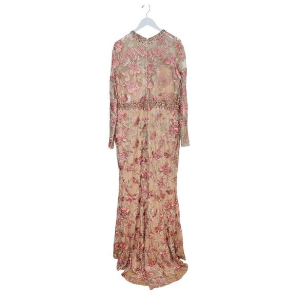 Mac Duggal 79281 NWT Long Sleeve Floral Embroidered Trumpet Gown Size 14 $798 - Picture 6 of 9